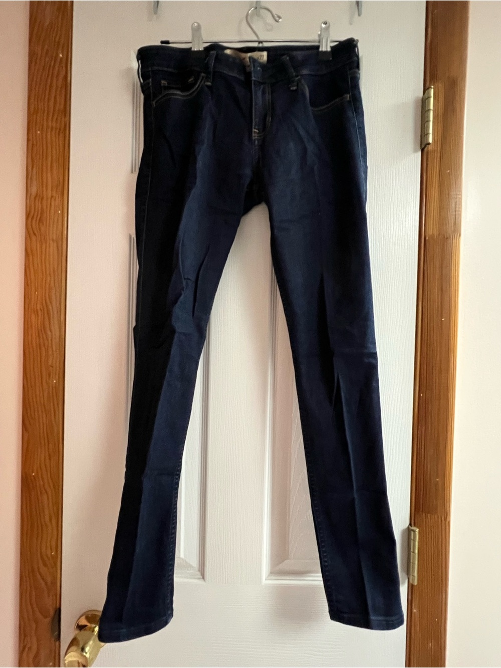 Hollister Women's Skinny Jeans in Dark Navy